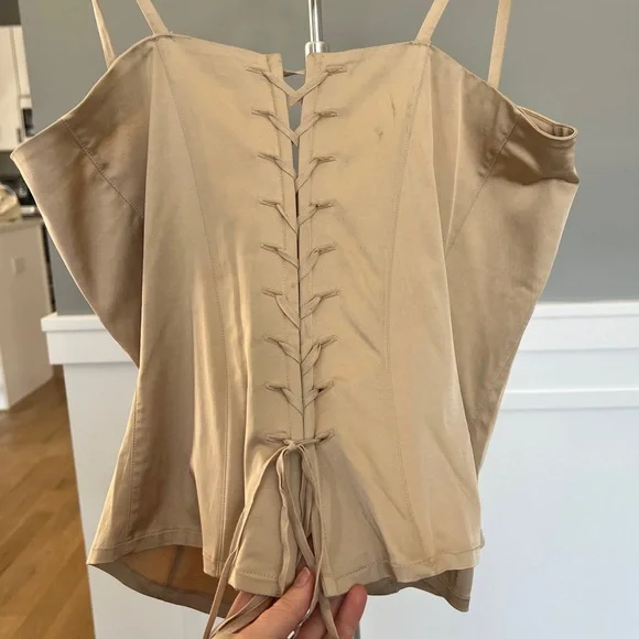 La Perla Corset with Gold Hardware and Lace Back - Picture 7 of 14